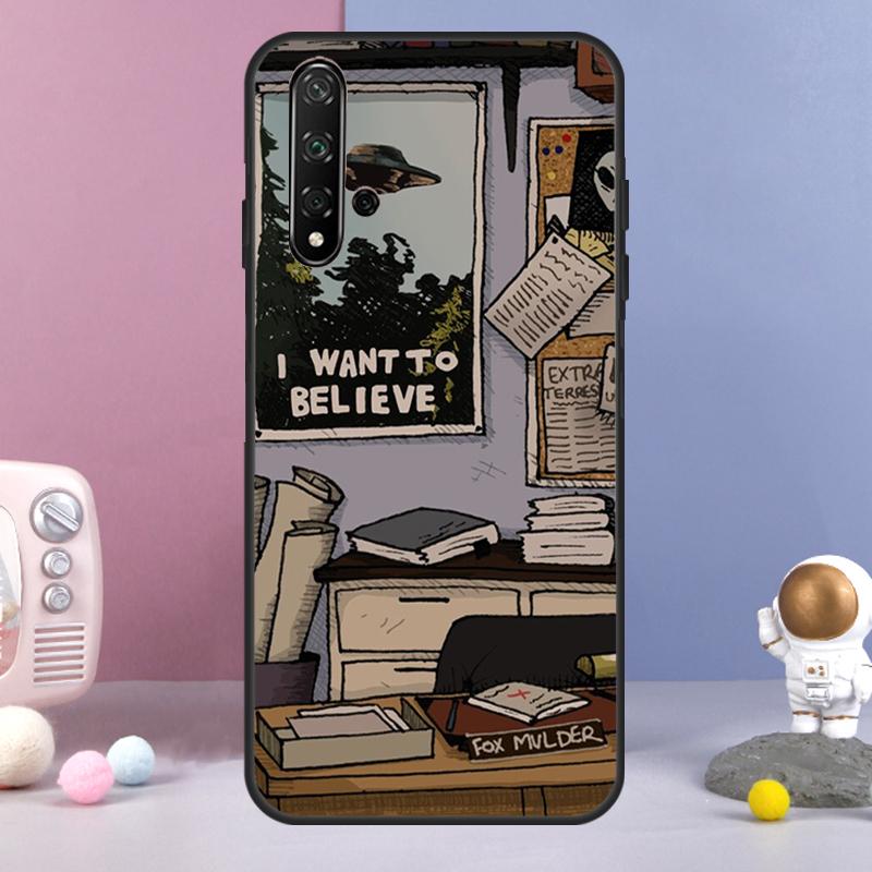 The X Files I Want To Believe For Huawei Nova Y60 Y61 Y70 Y72 Y73 Y90 Y91 9 10 SE 7i 8i 11i 12i P30 P40 Lite P60 Pro Case