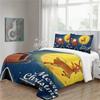 3D Digital Print Bedding Set 2/3-Piece Christmas Theme Duvet Cover Breathable Polyester Fabric Machine Washable Zipper Closure