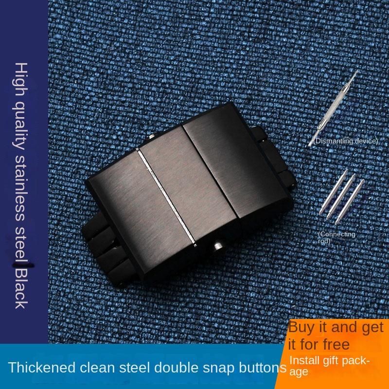 High quality 16mm 18mm 20mm 22mm Fold Safety Clasp buckle for silicone rubber strap Deployment Stainless Steel WatchBand Buckle