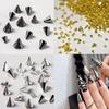 Punk Style Alloy Rivet Nail Art Decorations 3D Pointed Cone Large Medium Small Nail Decorations DIY Accessories