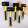 Black American Fiber Handle Rubber Hammer Elastic Hammer Ceramic Tile Floor Leather Hammer Installation Hammer