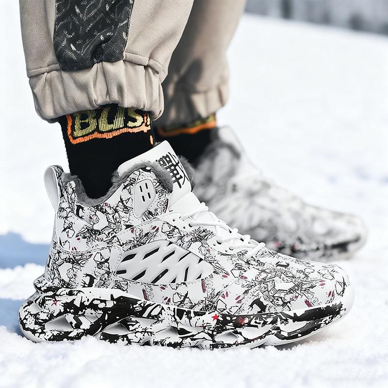  Men Boots New Winter Slippers Warm Men Shoes Waterproof Plush Sneakers Male Tenis Shoes Boots Men Sneakers Winter