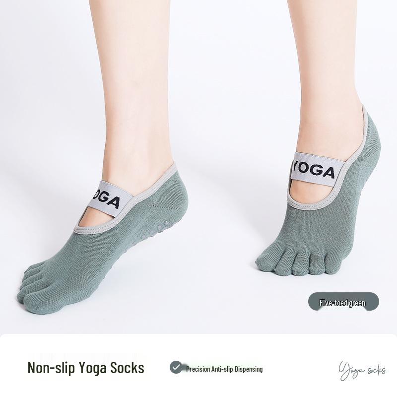 **Hot Sale Yoga Color Block Non-Slip Five-Toe Socks**