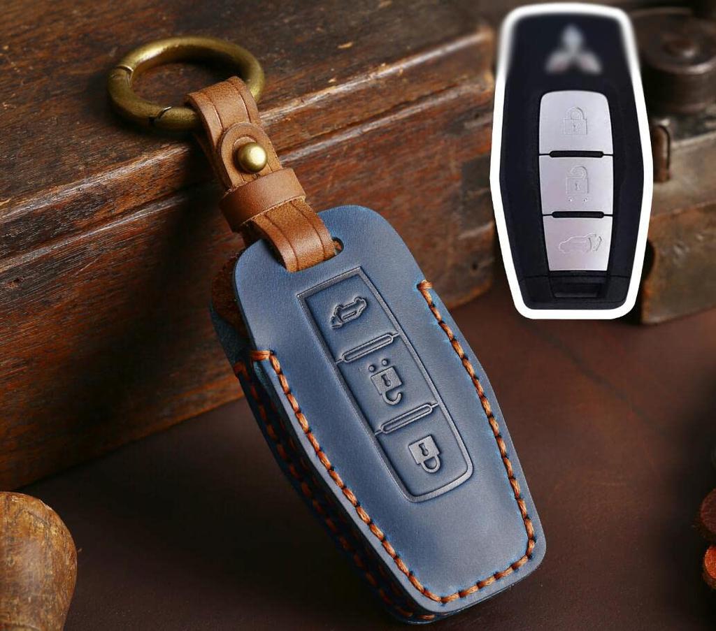 [Kinotaka] Mitsubishi Exclusive New Outlander Smart Key Cover Outlander Genuine Leather Smart Key Case