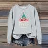 Women's Fashion Casual Long Sleeve Loose Christmas Printed Sweatshirt