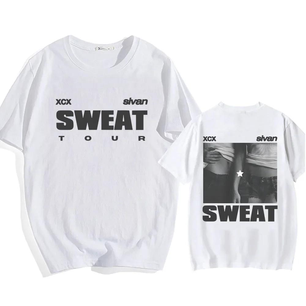 RUSH Troye Sivan T-Shirt Charli Xcx Sportmuster T-Shirt kurzärmelig Rundhals T-Shirt lässiges Damen-T-Shirt bedruckt