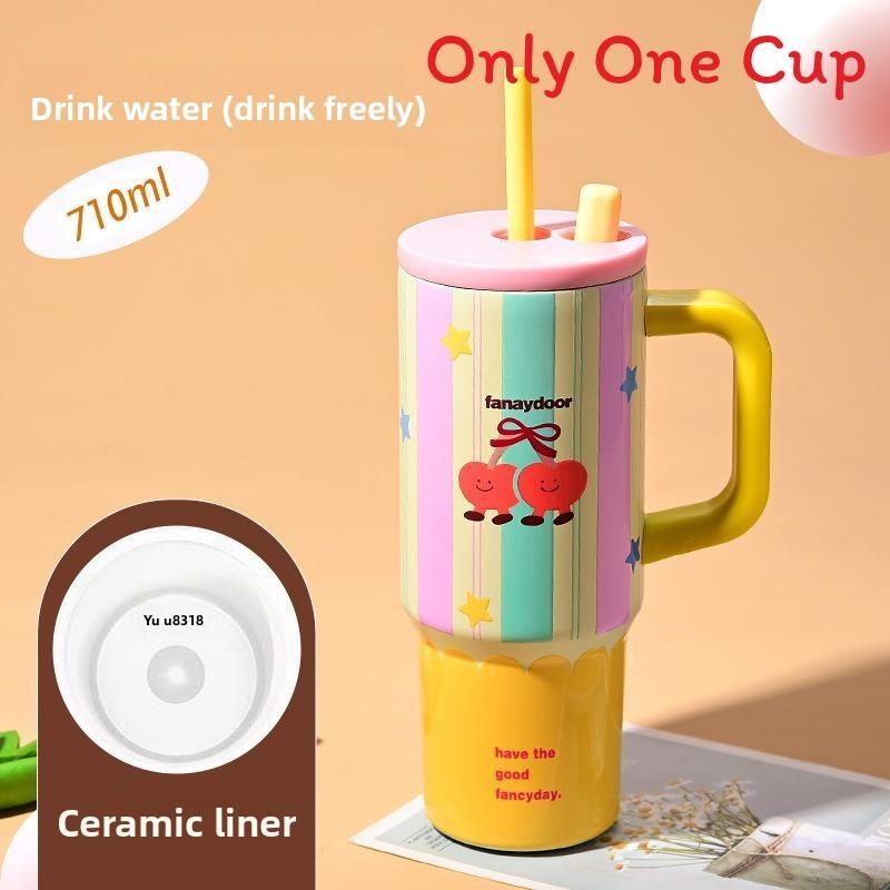 Tonton Ice Keeper Girls Large Capacity Insulated Travel Mug With Handle For Car And Outdoor Use