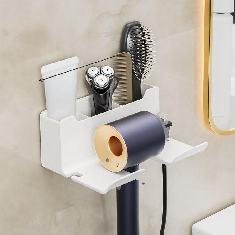 1Pc Lazy Hair Dryer Bracket Wall-mounted Bracket Free Hand-held Hair Dryer Universal Bracket Free Punching Hair Dryer Rack