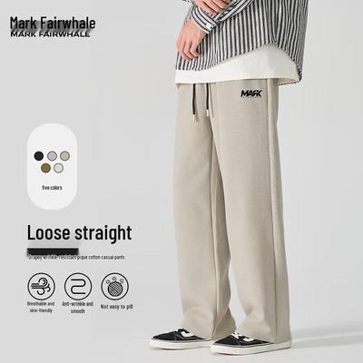 Mark Fairwhale Men's Straight-Leg Pique Casual Pants