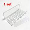 1 Set of No-Drill Wall-Mounted Spice Bag Racks -Organizer for Sauce And Spice Bags,Transparent Multi-Compartment Design