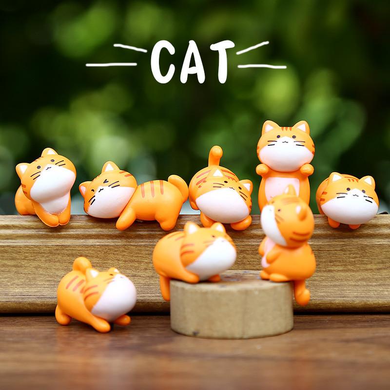 Cute Cat Action Figure Cartoon Model Toy Decoration Doll Children Ornament Gifts