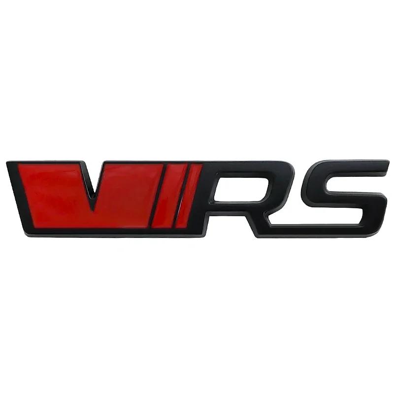 AES1 Alloy Car Front Grille Badge Rear Trunk Sticker Emblem for Skoda VRS Logo Kodiaq Karoq Tour RS Superb Octavia Yeti Fabia Rapid
