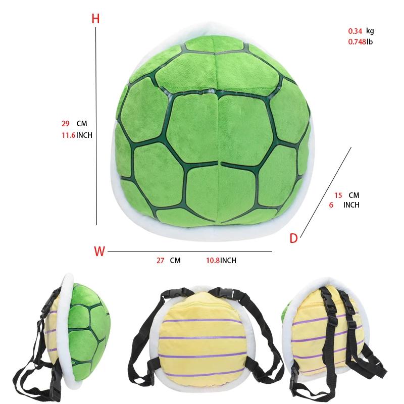 9 Styles Super Mario Plush Backpack Koopa Troopa Bowser Lemmy Yoshi Turtle Shell Stuffed Plushie Toys Cartoon Peluche Dolls Bag