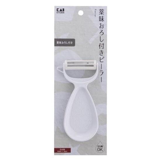 KAI Seasoning Grater Peeler Potato Eye Remover Dishwasher Safe KITCHEN White Made Japan DH8007