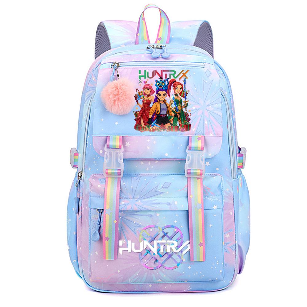 Christmas K-Pop Demon Hunters Printed Large Capacity Waterproof Backpack Teenger Student Girl Boy Schoolbag Bookbag Women Large Capacity Travel Bag
