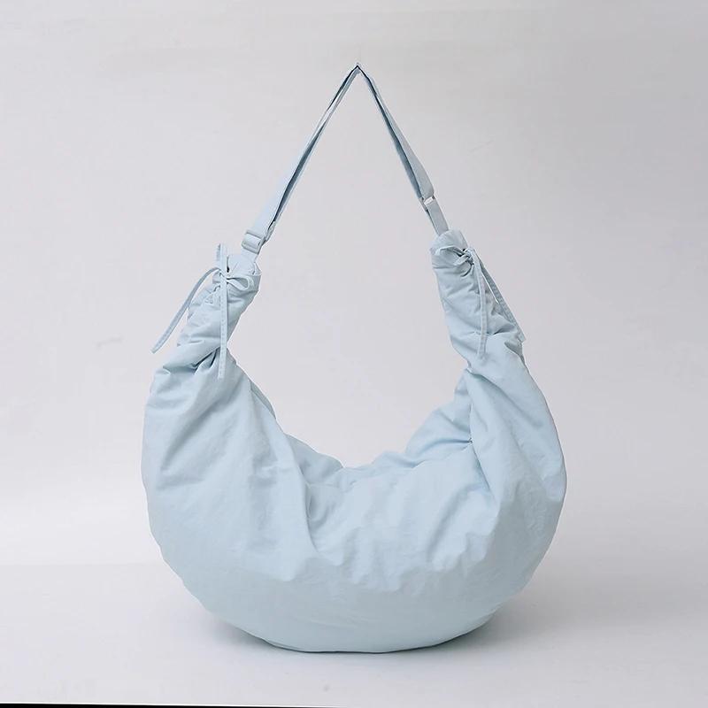 Design Nylon Big Soft Shoulder Crossbody Bag for Women 2026 Winter Trend Fashion Y2K New Underarm Bags Handbags