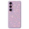 For Samsung Galaxy S25+ Case Pink Small Flowers Pattern Printing Straight Edge TPU Phone Back Cover