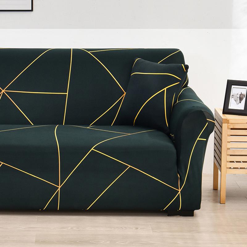 Stretch Stripes Sofa Slipcover Elastic Sofa Cover for Living Room Non Slip Furniture Protector for Pets Soft with Elastic Bottom