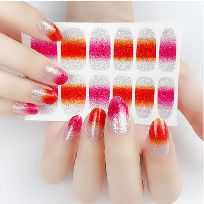 Maniküre-Aufkleber mit Farbverlauf, Nagelaufkleber, komplette künstliche Nägel, neue Maniküre-Aufkleber, Nagelaufkleber