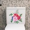 Toilet Sticker Waterproof Floral Butterfly Self Adhesive Removable No Trace for Home Bathroom Renovate