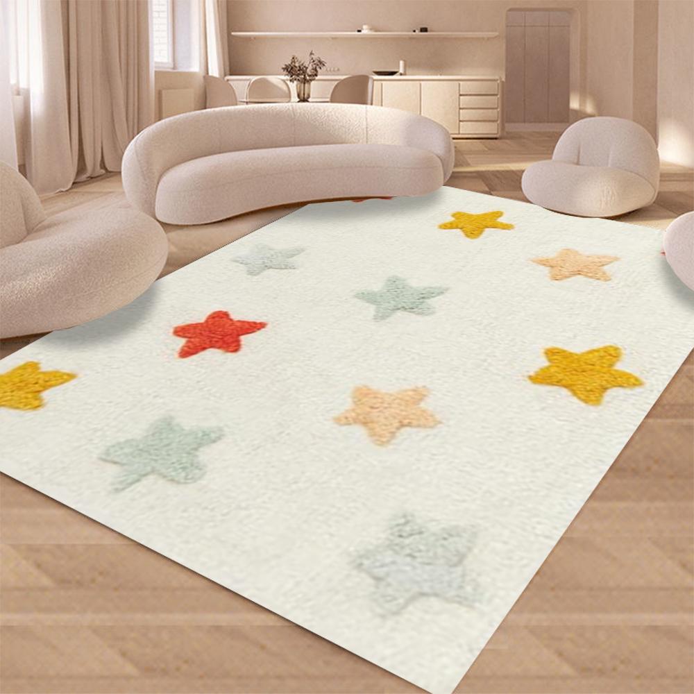 Durable Washable Giraffe Pattern Area Mat Anti-Slip for Living Room or Bedroom Decor Playful Animal Elephant Zebra Monkey Shape