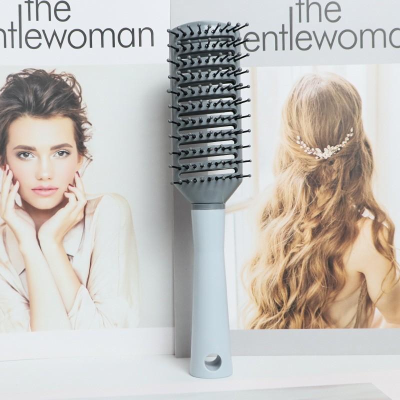 Black and Gold Anti-Static Hair Brush Set with Massage Function for Curly Hair Care