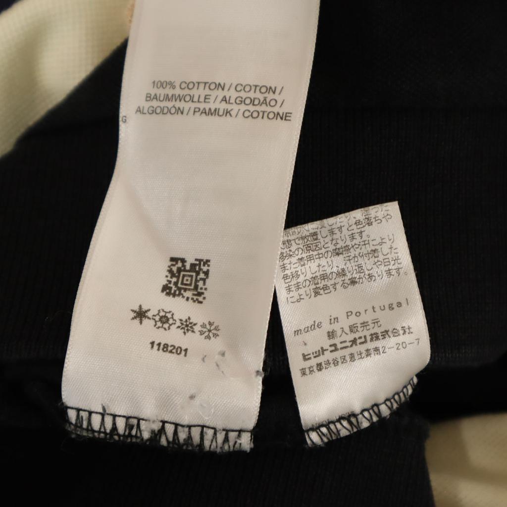 Fred Perry Made In Portugal Border Pattern Short Sleeve Polo Shirt Fawn Men's Used