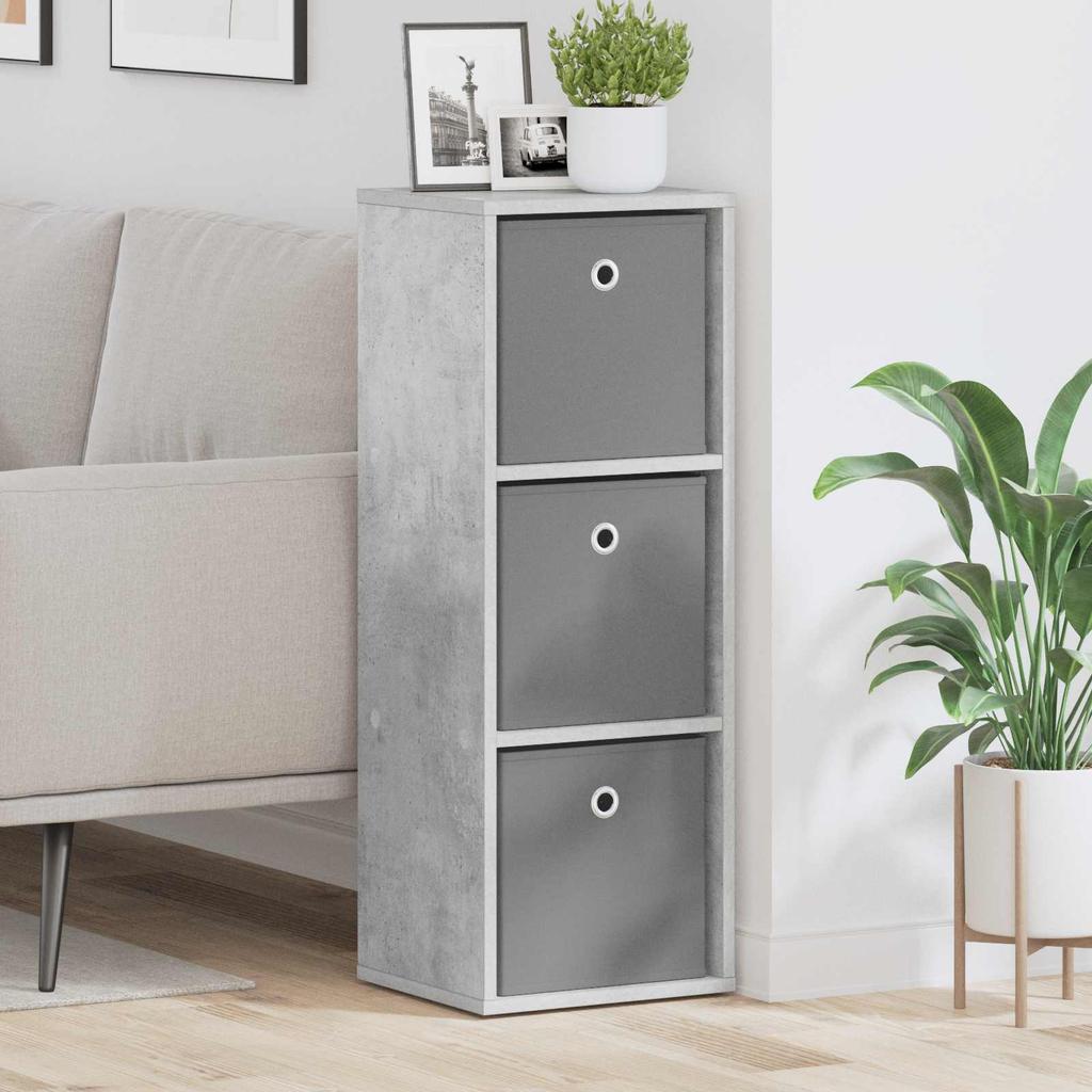 Sideboard with Drawers Concrete Grey 30.5 x 27 x 84.5 cm