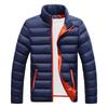 Casual Warm Stand Collar Slim Winter Zip Coat Outwear Jacket Top Blouse