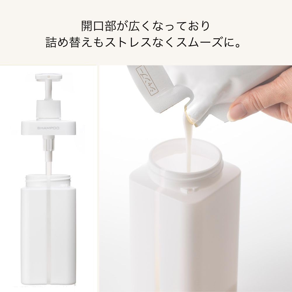Material RETTO Dispenser L Marker Set Refill Bottle Shampoo Conditioner Body Soap Set [Iwatani Official] 3-Piece