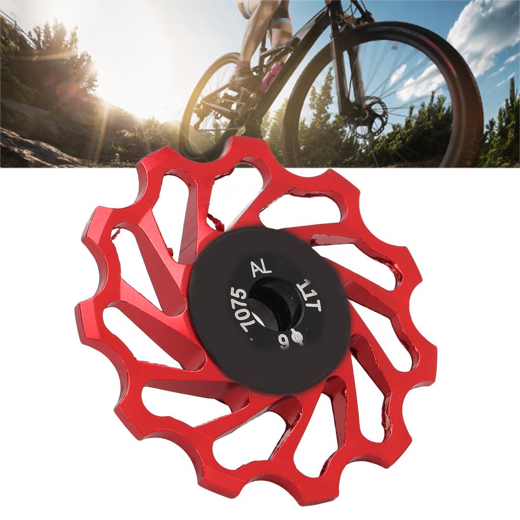 Mountain Bike Rear Derailleur Wheel 11T Metal Ceramic Rear Wheel Roller Bike Accessory