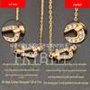 18K Rose Gold Horsebit Necklace with Diamond Inlay for Women