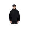 Anta Champion All-Weather Series Solid Color Zipper Hooded Woven Sports Cotton Jacket Men Jacket Black 152410801-2