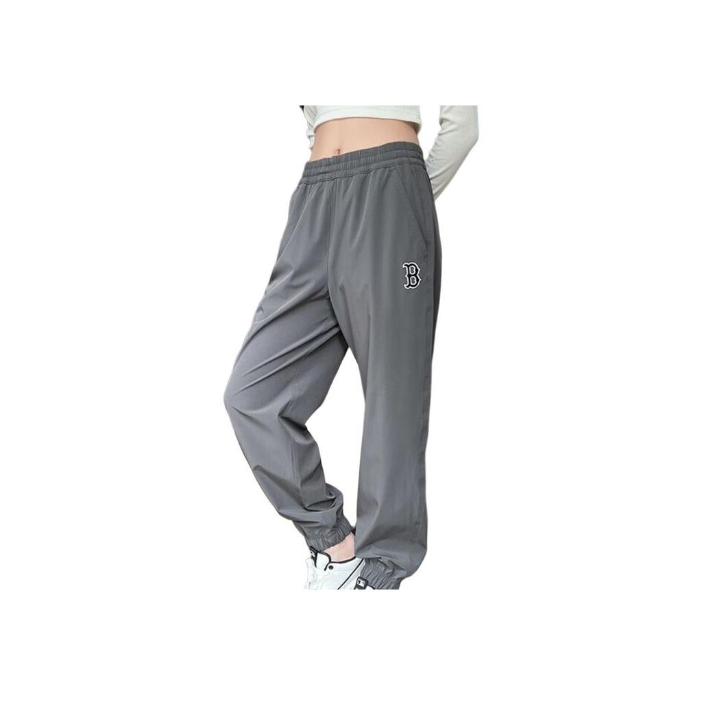 New MLB SS23 Knitted Sweatpants Unisex Gray 3AWPB0233-43CGS