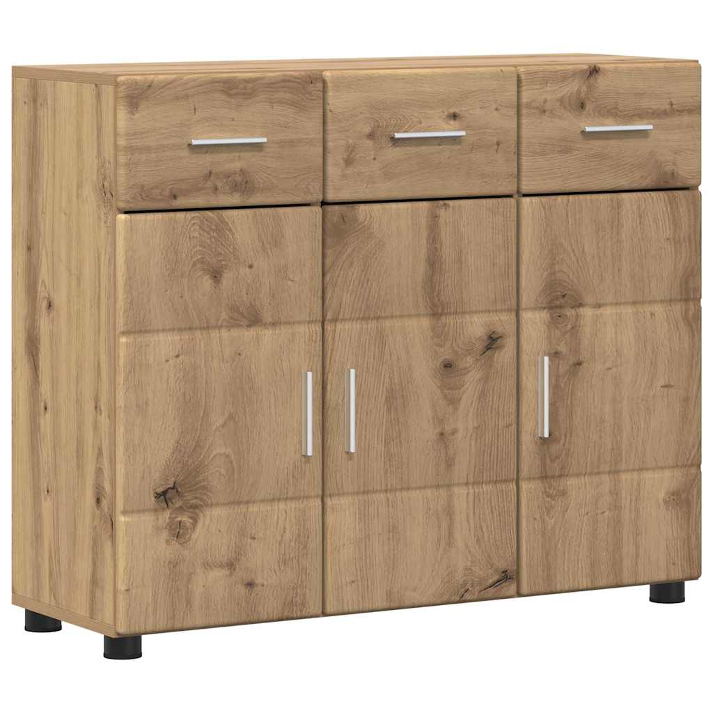 Sideboard with Shelf FLORIN Artisan Oak 88.5 x 30.5 x 73 cm