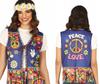 Kamizelka Peace & Love Hippis Hipiska Retro Lata 60 70 80 Dzieci Kwiaty Bal