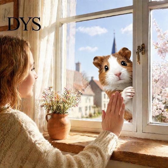 Easy to Apply Glass Stickers Cute Peeking Animal Static Window Clings, Cartoon Cat Dog Wall Stickers, Waterproof Holiday Party Decorations Removable