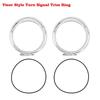 Motorcycle Chrome 7''Headlight Trim Ring+4.5'' Fog Light Cover +Visor Style Turn Signal Trim Ring For Harley Touring FLH Softail