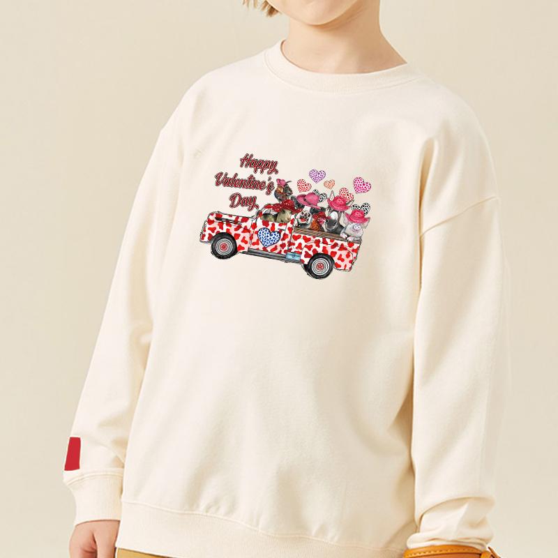 Sticker On Clothes Happy Valentines Day T-Shirt Parches Ropa Hoodies Diy Heat Transfer Sticker Iron On Patches