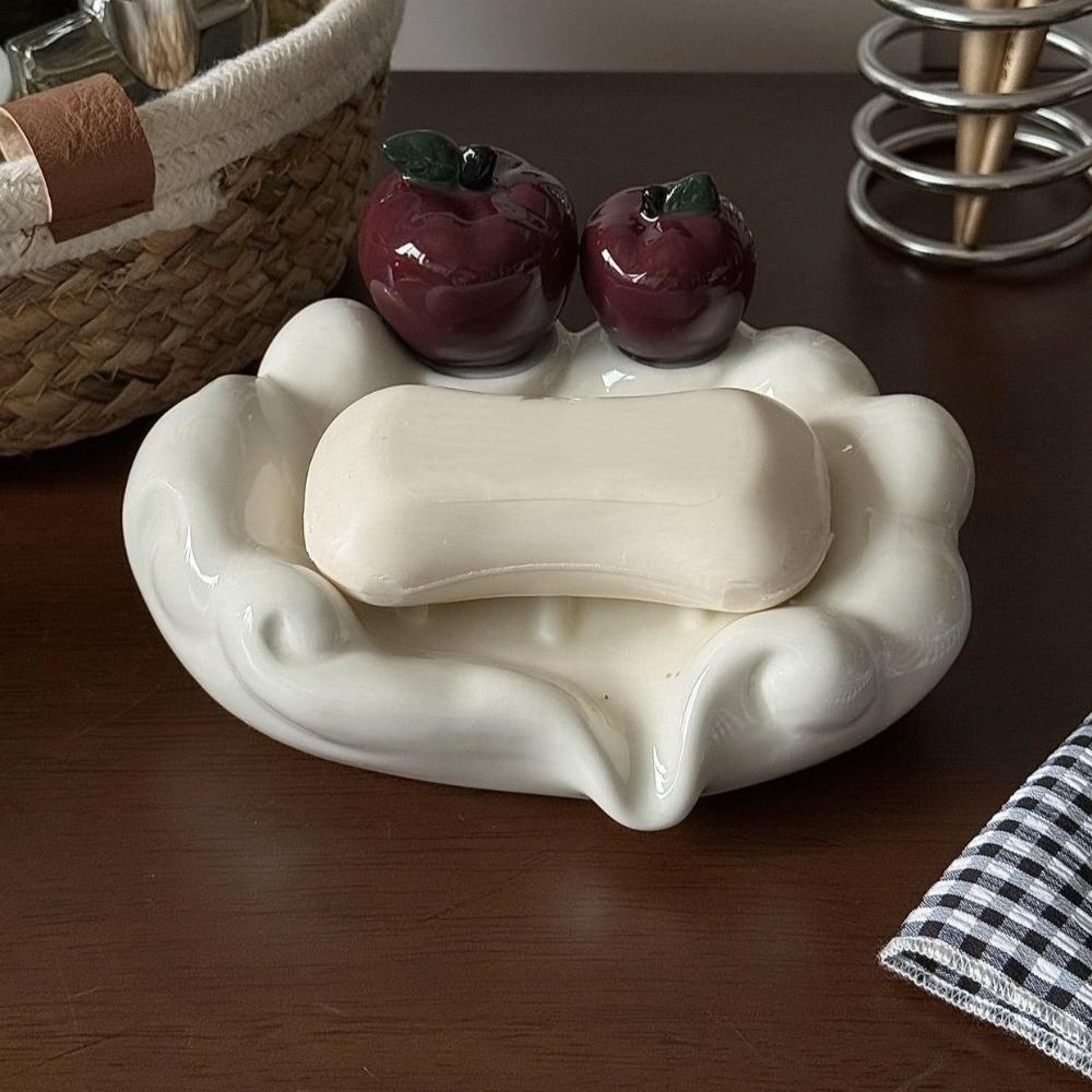 Decorative Snake Fruit Soap Dish Stylish Draining Soap Dish Modern Ceramic Soap Box  Kitchen