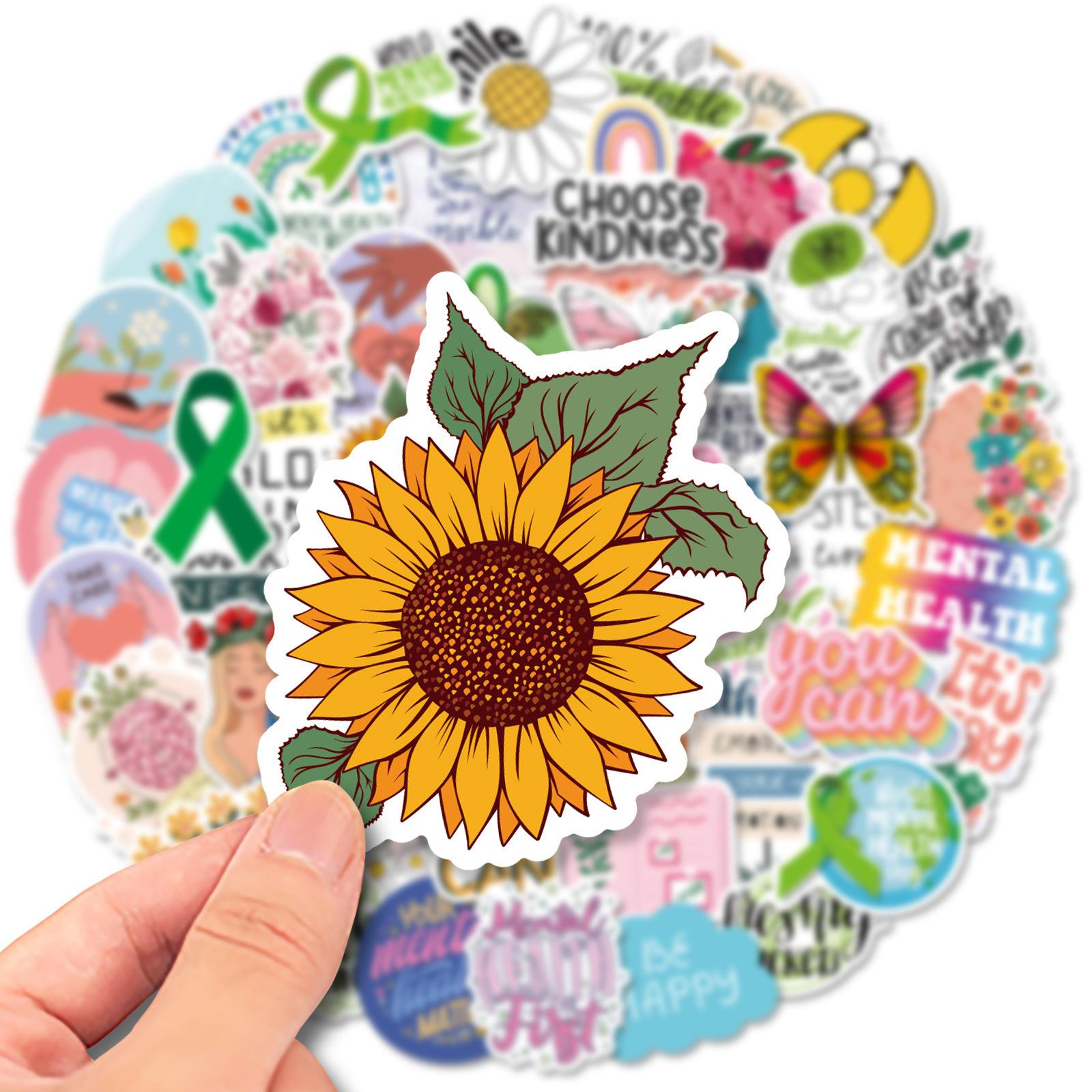 

50 Mental Health Stickers Knowledge Education Stickers Suitcase Guitar Laptop Helmet Refrigerator Stickers