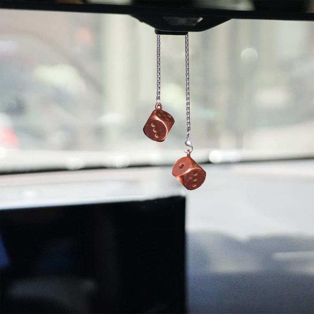 Retro Würfel Autoanhänger - Würfel Auto Spiegelanhänger, Auto Würfel Spiegelhängeornament
