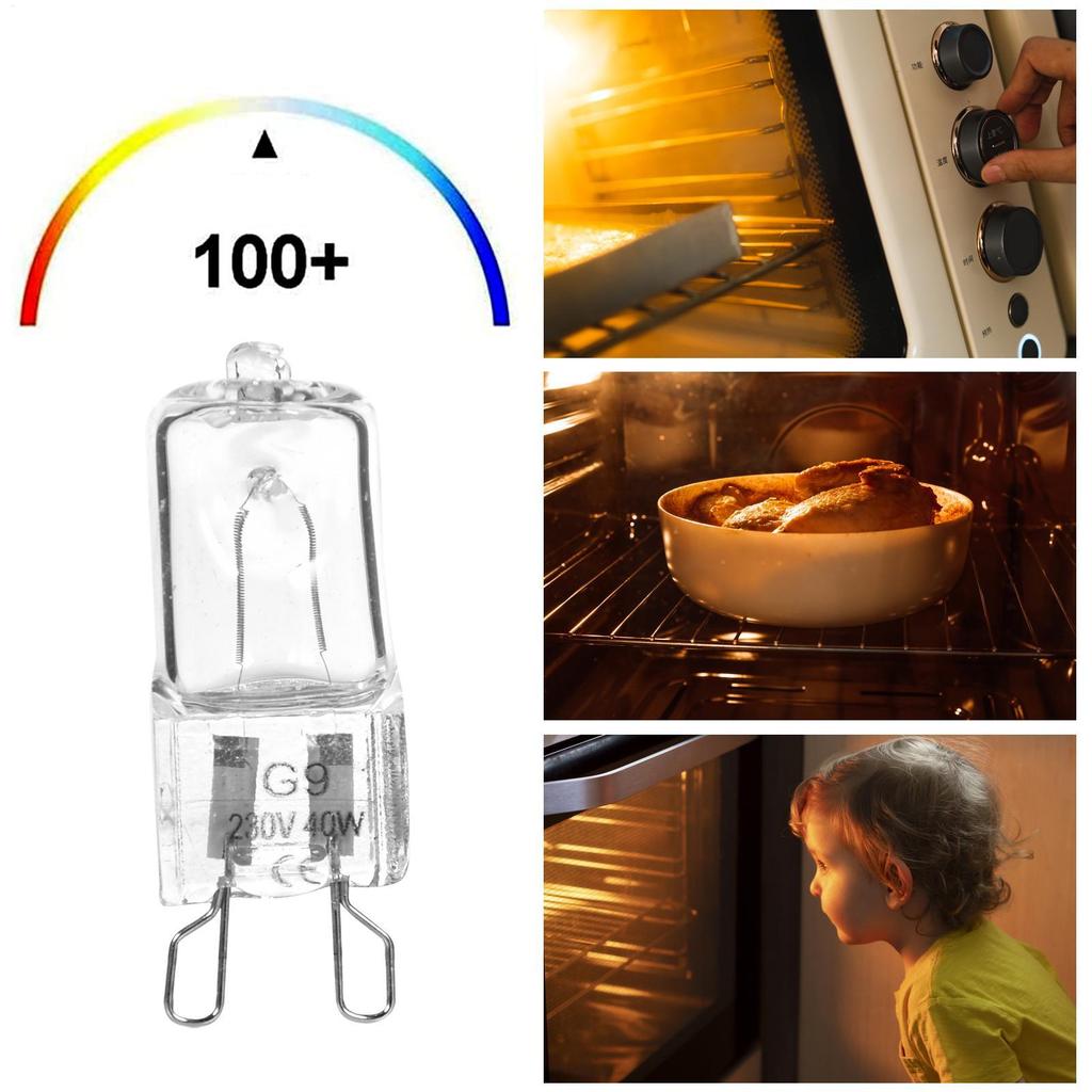 1pcs Oven Light Bulb G9 High Temperature Bulb Steamer Light Oven Lighting Bulb 40W Degrees