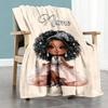Beautiful Princess Dress Customize Your Name Blanket Gift Personalized Blanket Soft Warm Cozy Great for Nap Seaside Office Chair Living Room