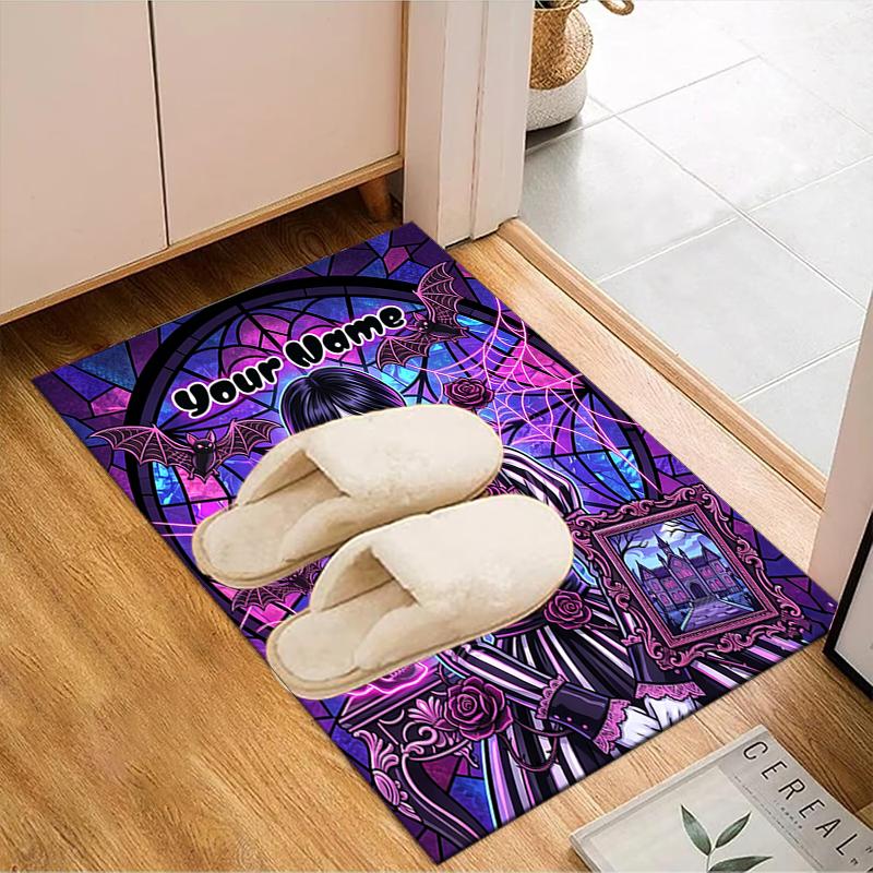 1PC Custom Name Gothic Beauty With Framed Castle Theme Floor Mat Ideal for Living Room, Game Rooms, Office, Bedroom,Floor Mat Playful Design243