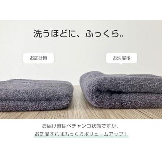 Bestie Imabari Certified Towel Bath 2-Piece Set Charcoal Gray Absorbent Quick-Drying Lightweight Indoor Drying Made Japan Cotton 100 Muted Color