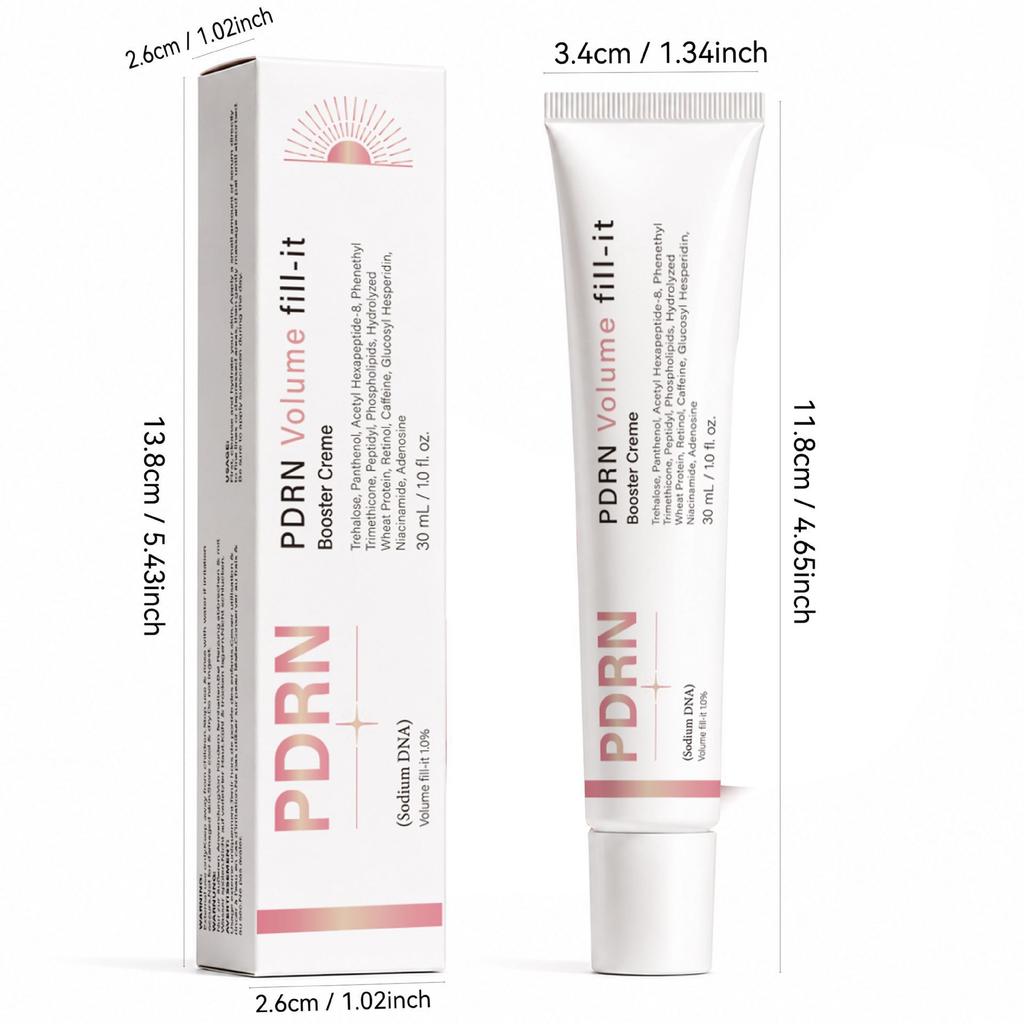PDRN Straffende Augencreme Feuchtigkeitsspendend Glatt Leichte Formel für Fältchen Dunkle Augenringe Tägliche Nährende Pflege 30ml