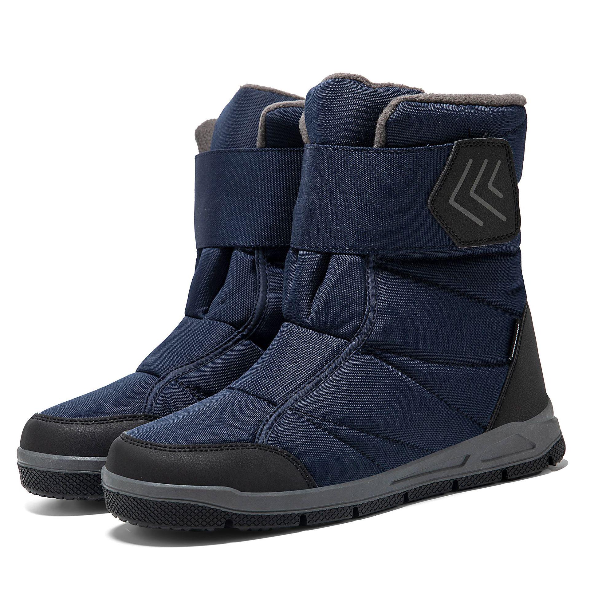 

Новые утепленные женские и мужские зимние ботинки для пары 2025 года с флисовой подкладкой - уличная теплая хлопковая обувь для мужчин и женщин 45 серый/чёрный