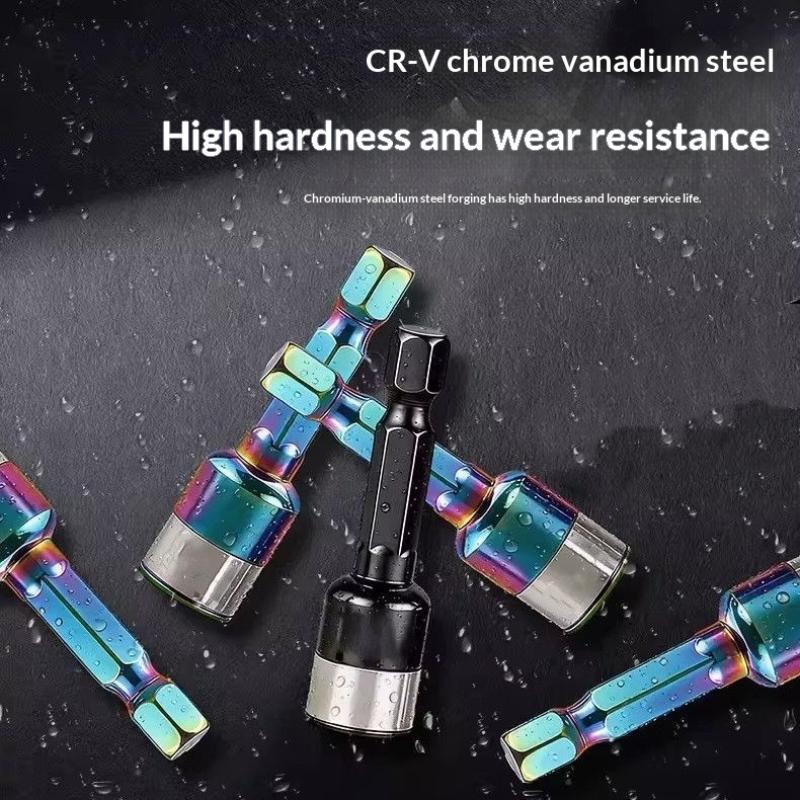 8Mm Non-Magnetic Impact Socket High Torque Cr-V Steel Socket Bits Hex Shank Nut Screwdriver Driver Impact Drivers Socket Adapter