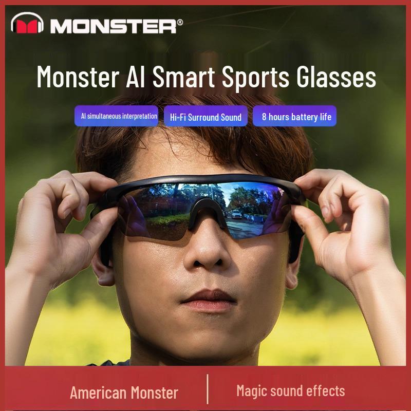 Monster Cycling Bluetooth Smart Audio Sunglasses AGS1 Earphones for Outdoor Sports and Running